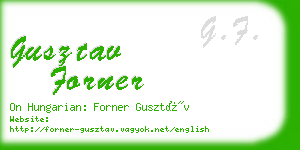 gusztav forner business card